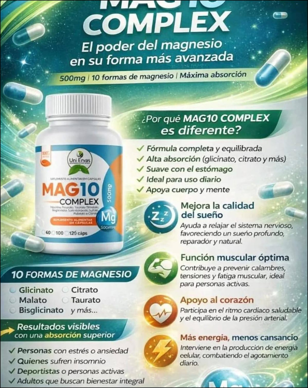 ⚡ MAG10 Complex Original: 10 formas de magnesio para energía estable, descanso y soporte muscular (60 cápsulas)  <br> <span style="color:#dc2626;font-weight:900;">🔥 OFERTA ESPECIAL: 25% DE DESCUENTO</span>
