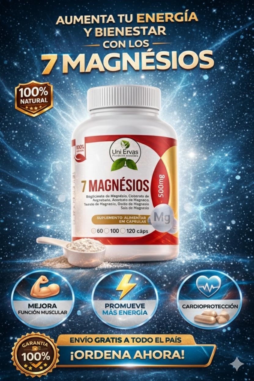 ⭐⭐⭐⭐⭐ 4.8/5 basado en +549 reseñas reales  COMPLEJO DE 7 MAGNESIOS  <br> Energía diaria ⚡ | Sueño profundo 😴 | Relajación muscular 💪 <br> <span style="color:#dc2626;font-weight:900;">🔥 OFERTA ESPECIAL: 25% DE DESCUENTO</span>