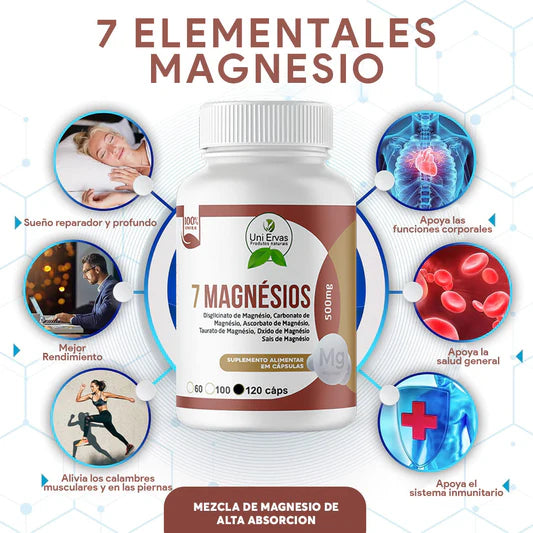 ⭐⭐⭐⭐⭐ 4.8/5 basado en +549 reseñas reales  COMPLEJO DE 7 MAGNESIOS  <br> Energía diaria ⚡ | Sueño profundo 😴 | Relajación muscular 💪 <br> <span style="color:#dc2626;font-weight:900;">🔥 OFERTA ESPECIAL: 25% DE DESCUENTO</span>