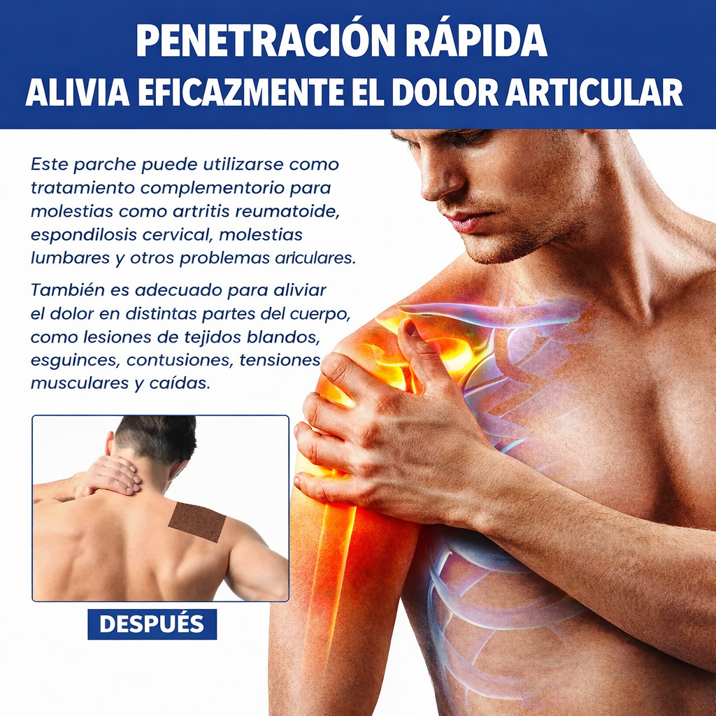 💥 Parche Natural para Aliviar Molestias Musculares y Articulares <br> 🩹 Más comodidad para espalda, cuello, rodillas y articulaciones <br> <span style="color:#dc2626;font-weight:900;">🔥 OFERTA ESPECIAL: 25% DE DESCUENTO</span>