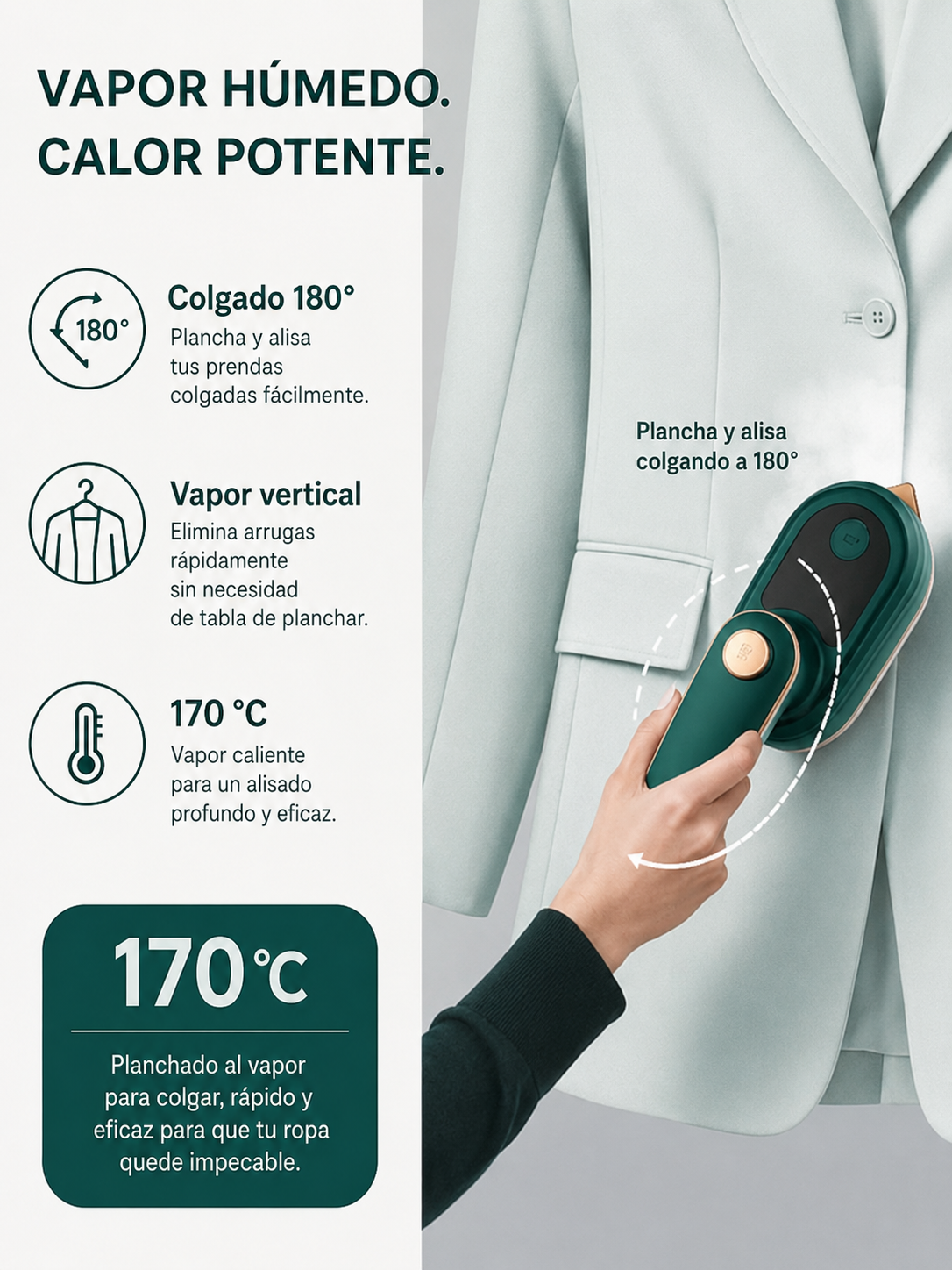 😍👔 Nunca Más Salgas con la Ropa Arrugada <br>✨ La Mini Plancha a Vapor que Te Salva Antes de Cada Salida ✨ <br> <span style="color:#dc2626;font-weight:900;">🔥 OFERTA ESPECIAL: 25% DE DESCUENTO🔥 </span>