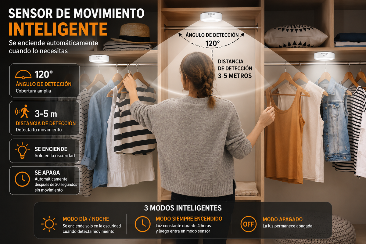 💡🚶‍♂️ Tu casa se ilumina sola cuando te movés 🌙🚶‍♂️ <br> ⚡ Sin cables • 🔋 Recargable • 🧲 Instalación fácil <br> <span style="color:#dc2626;font-weight:900;">🔥 OFERTA ESPECIAL: 25% DE DESCUENTO</span>