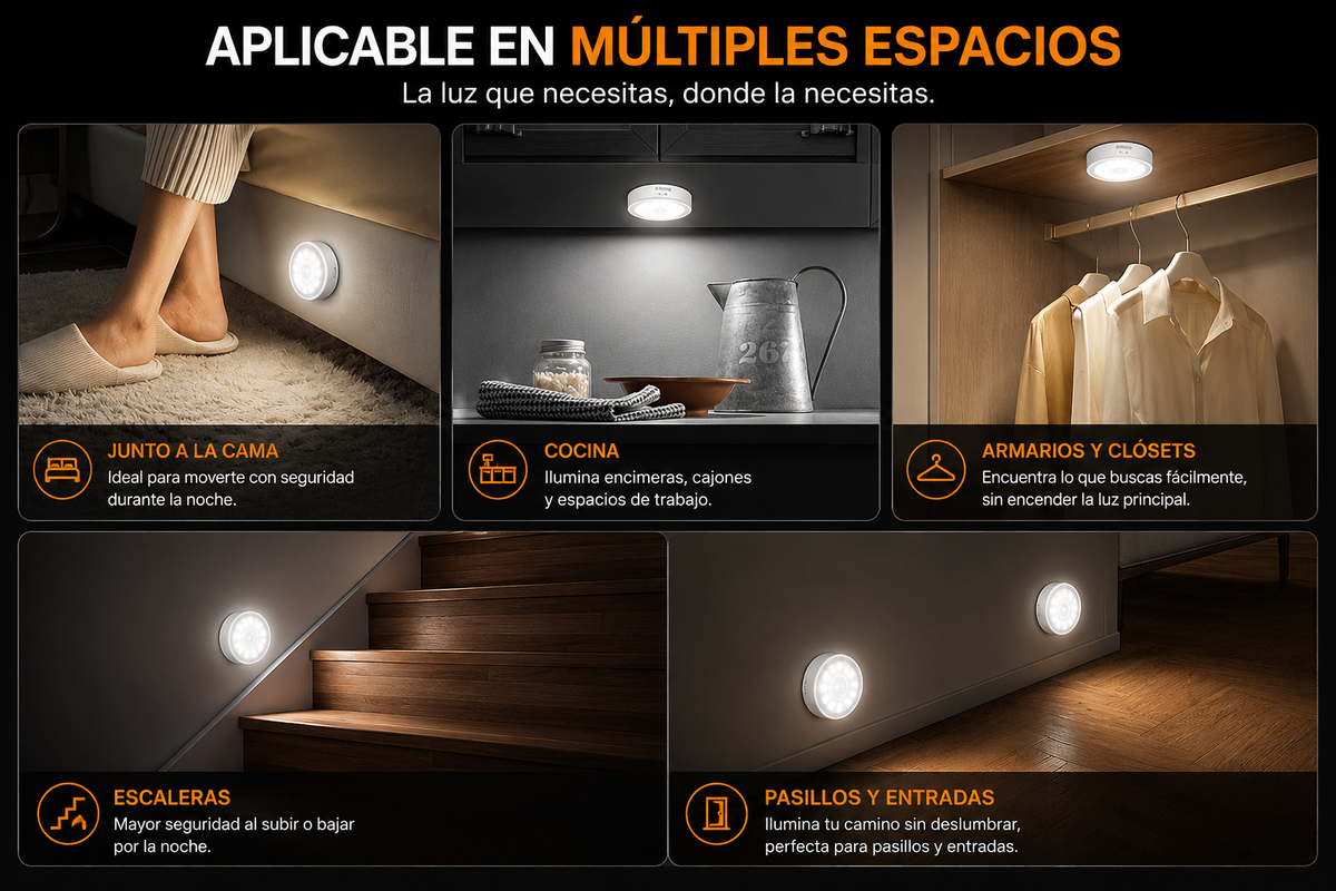 💡🚶‍♂️ Tu casa se ilumina sola cuando te movés 🌙🚶‍♂️ <br> ⚡ Sin cables • 🔋 Recargable • 🧲 Instalación fácil <br> <span style="color:#dc2626;font-weight:900;">🔥 OFERTA ESPECIAL: 25% DE DESCUENTO</span>