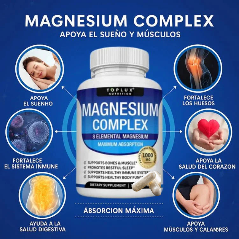Magnesium Complex™ 8 en 1 💊 | Energía diaria, descanso profundo y equilibrio total (60 cápsulas)  <br> <span style="color:#dc2626;font-weight:900;">🔥 OFERTA ESPECIAL: 25% DE DESCUENTO</span>