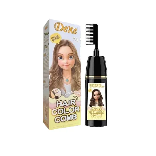 DEXE Hair Color Comb en tono Coffee Brown